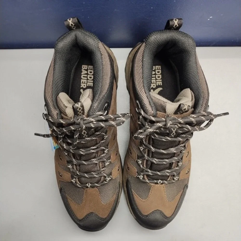 Eddie Bauer Maple Ridge Hiking Boots Men US 9 Multi Leather Weatherproof Lace Up